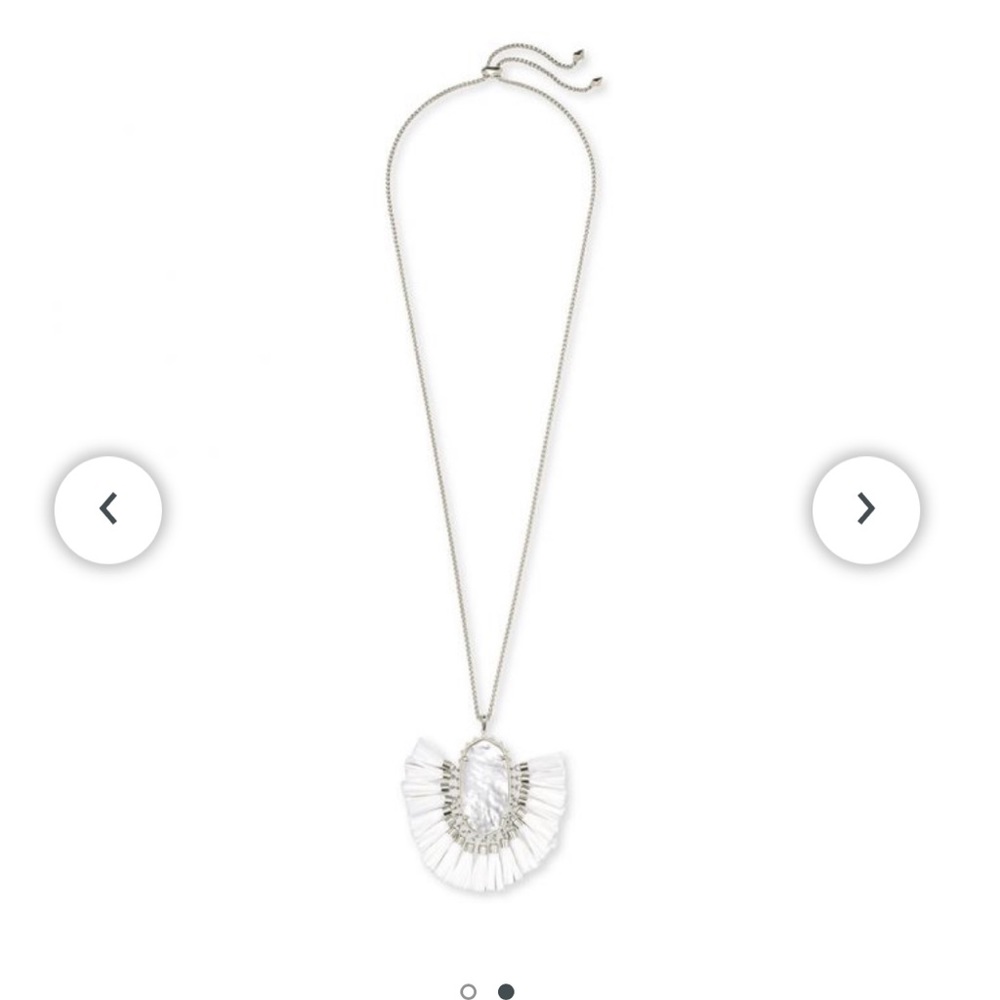 KENDRA SCOTT
Betsy Silver Long Pendant Necklace in Ivory Mother Of Pearl - Picture 3 of 8